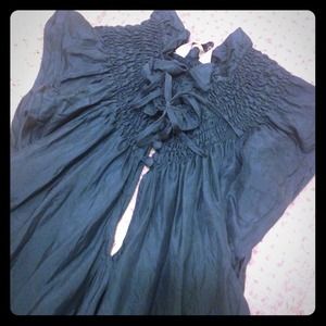 Topshop turtle neck silk top