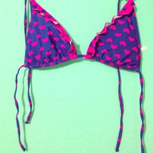 Cute little heart printed bikini top
