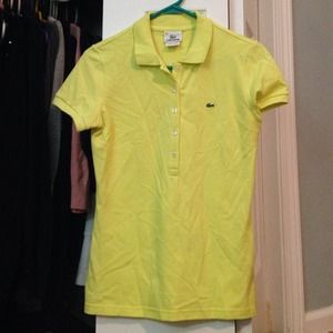 Authentic Lacoste polo electric yellow