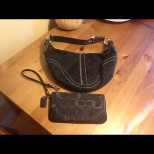 Coach small hobo and wristlet