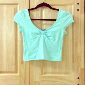 Teal Crop Top