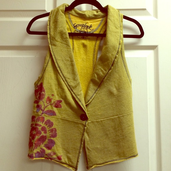 Scrapbook Mustard Yellow Vest