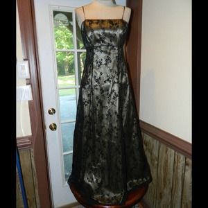 Beautiful black and gold prom dress