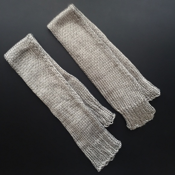 GemFOX Accessories - Long Leg Warmers Heather Gray Boot Socks Handmade