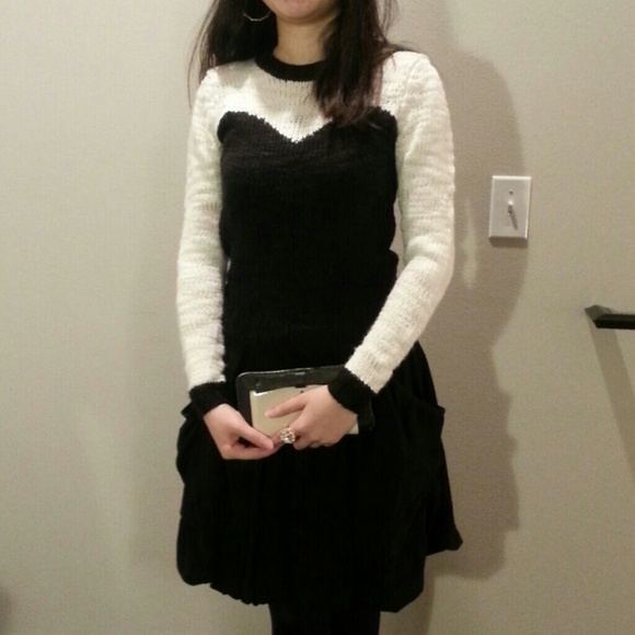 Black and white sweater