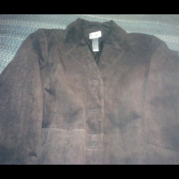 100% LEATHER coat -rich chocolate color