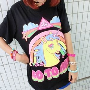 Brand New Go To Hell Unicorn Tee