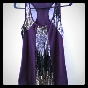 Purple Sequins Shirt