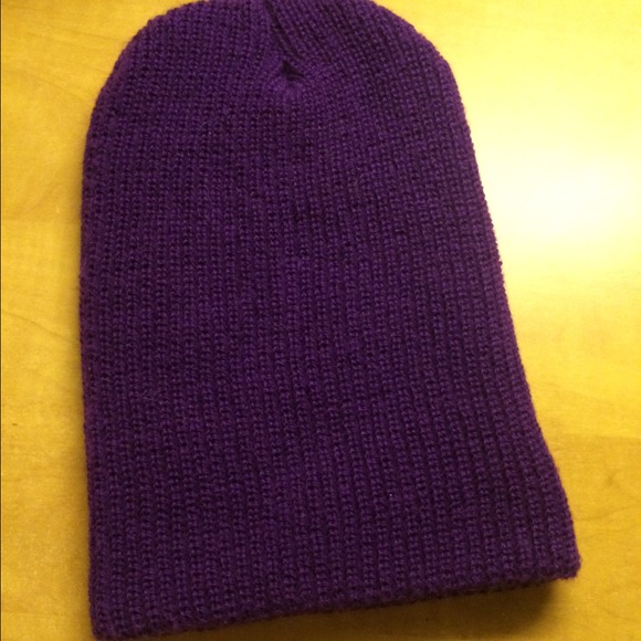 Urban Outfitters purple hat.