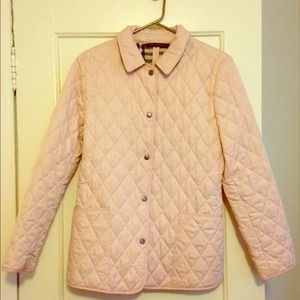 Burberry pale pink quilted jacket