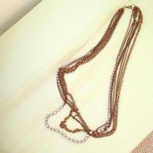 Bronze and Crystal Necklace