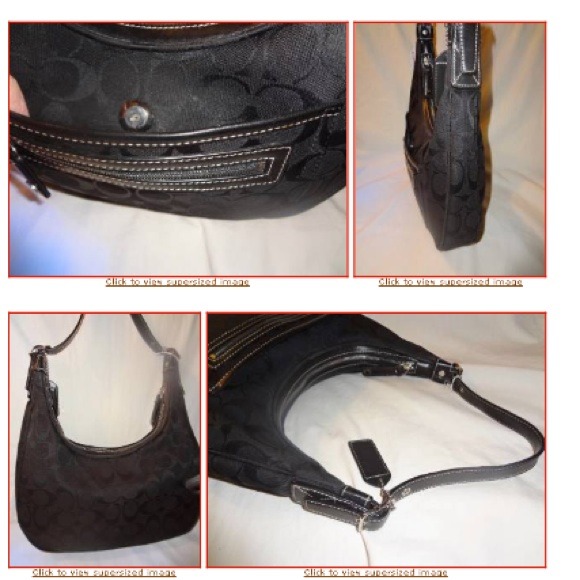 ‼️Coach black canvas & leather trim hobo reduced - Picture 2 of 4