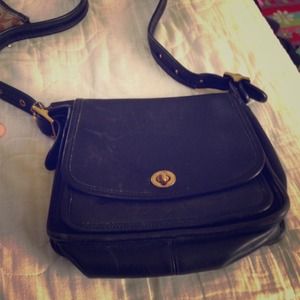 Vintage navy blue Coach bag