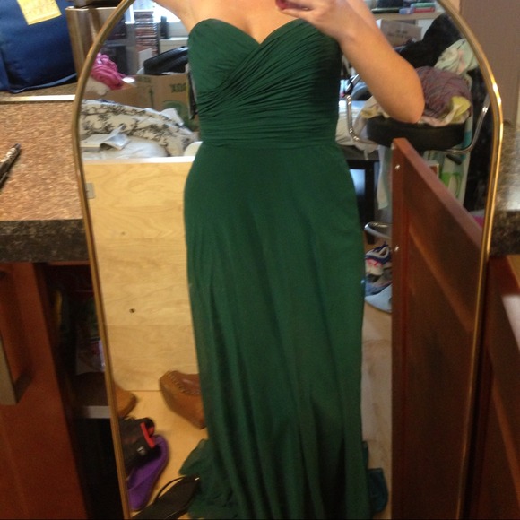 Long hunter green formal gown NWOT - Picture 2 of 2