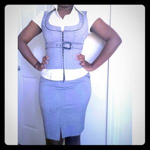 Bebe Corset Skirt Suit
