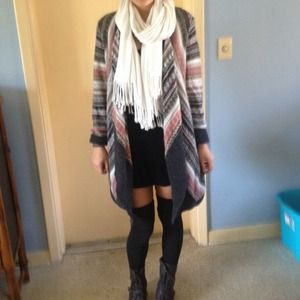 🚫Reserved Oversized tribal waterfall cardigan