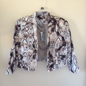 Cropped Snakeskin Jacket