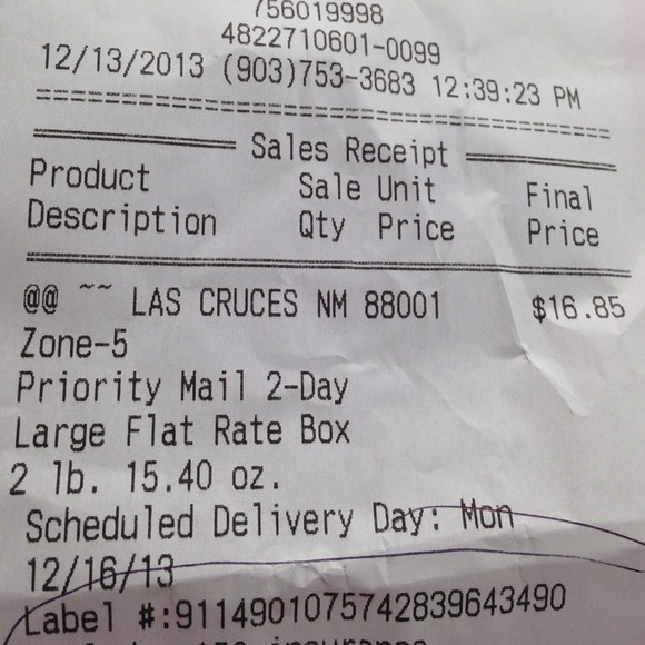 Receipt - Picture 1 of 1