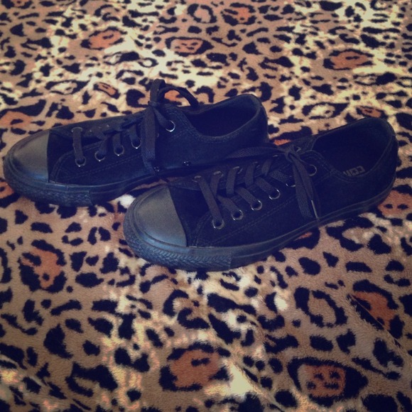 CONVERSE All Stars! All black SUEDE! No trades 😘