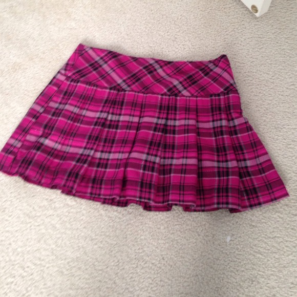 Pink Plaid skort