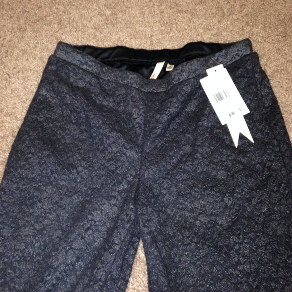 Gray lace leggings