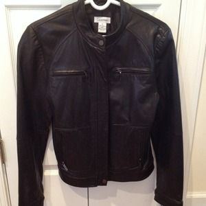 Black Calvin Klein soft leather jacket!
