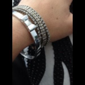 Authentic brand new silver bow kate spade