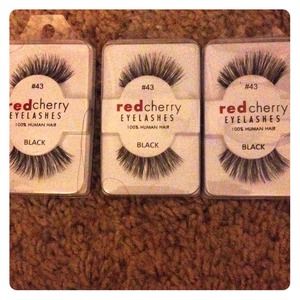 Red cherry eyelashes 3 for $10