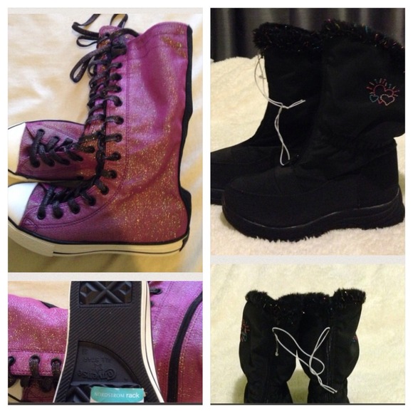 Bundle converse and snow shoes