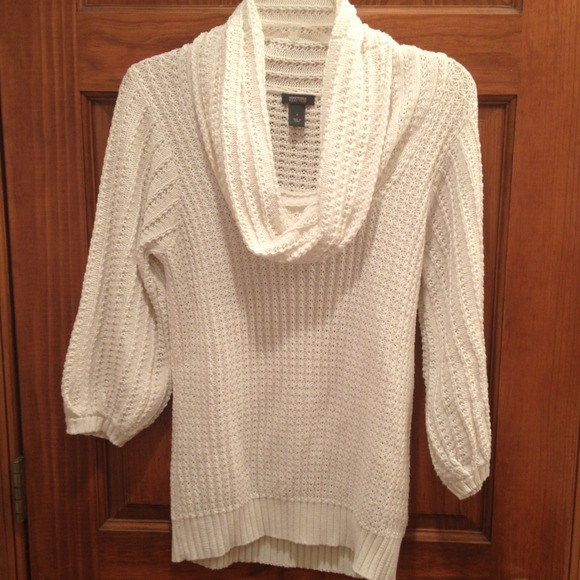 Kenneth Cole cream chunky cowel neck sweater tunic