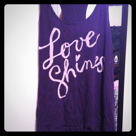 loose oversized purple tank top