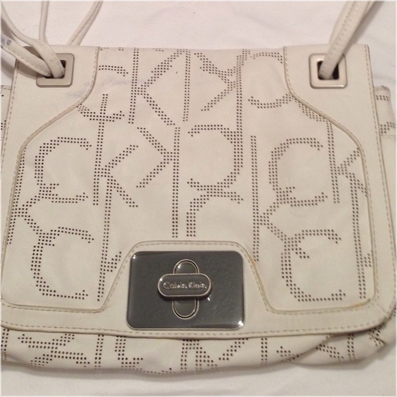Cavin klein bag white lether