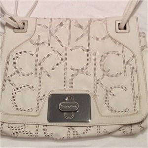 Cavin klein bag white lether