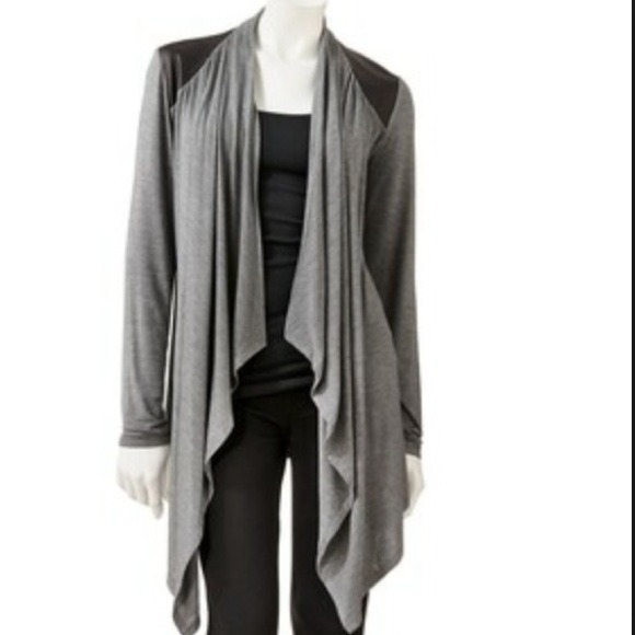 ❌SOLD on Vinted❌ faux leather cardigan
