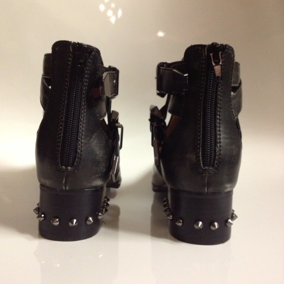 Jeffrey Campbell Shoes - JEFFREY CAMPBELL Distressed Black Spike Boots Jeffrey Campbell Shoes - JEFFREY CAMPBELL Distressed Black Spike Boots