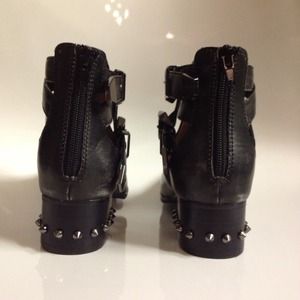 Jeffrey Campbell Shoes - JEFFREY CAMPBELL Distressed Black Spike Boots Jeffrey Campbell Shoes - JEFFREY CAMPBELL Distressed Black Spike Boots