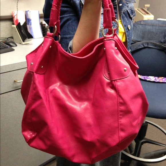 Hot pink hobo bag