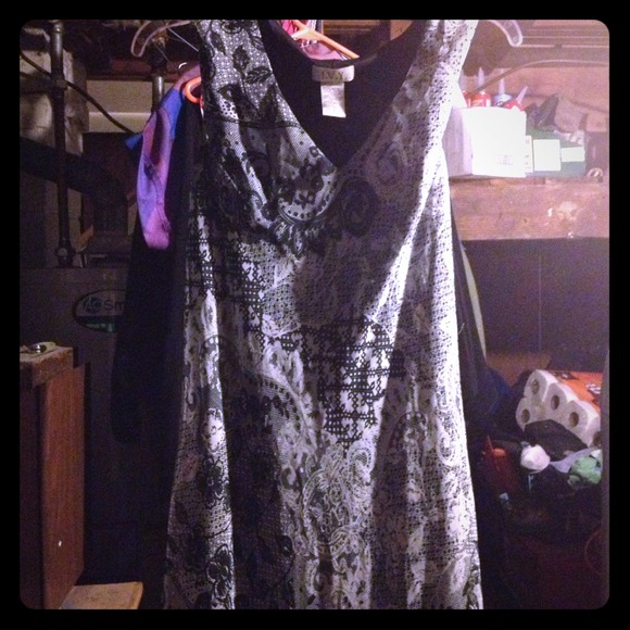 Long dress black and white!