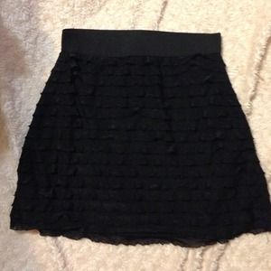 The Limited - Forenza Black Ruffle Skirt
