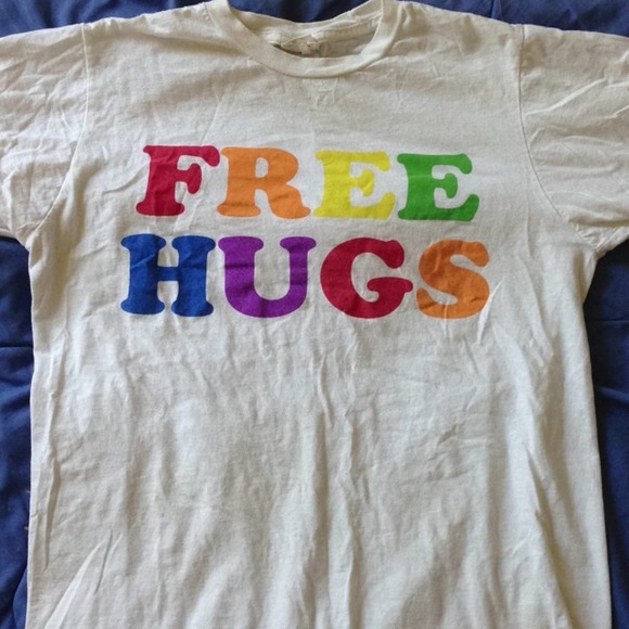 Rainbow Free Hugs tee.
