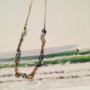 Silver beaded choker