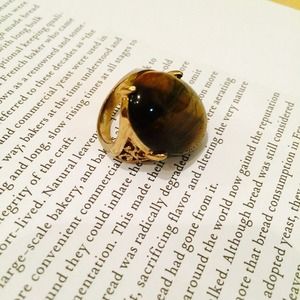 Tiger eye statement ring