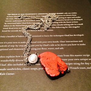 Red stone pendant necklace