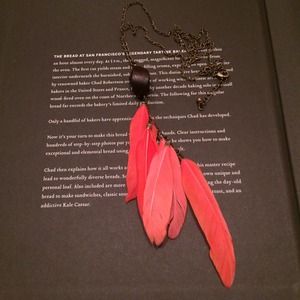 Coral feather necklace