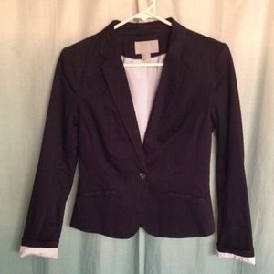 H&M Navy Blue 3/4 sleeve blazer