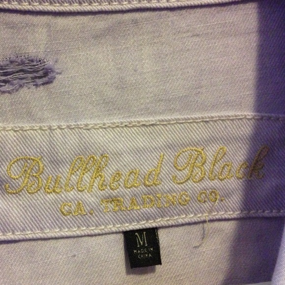 Ombré Dip Dyed Lavender & Mint Pastel Denim Jacket - Picture 2 of 4