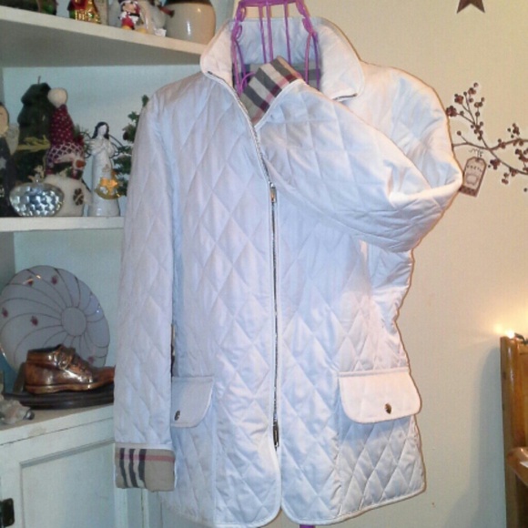 Burberry jacket quilted white