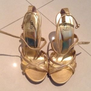 Gold CATHY heels size 8