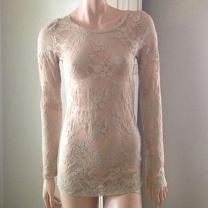 Tan Lace Top