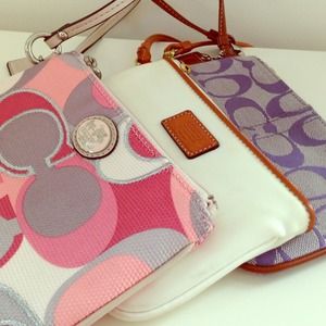 Authentic coach wristlets